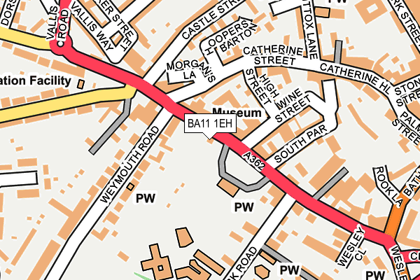 BA11 1EH map - OS OpenMap – Local (Ordnance Survey)