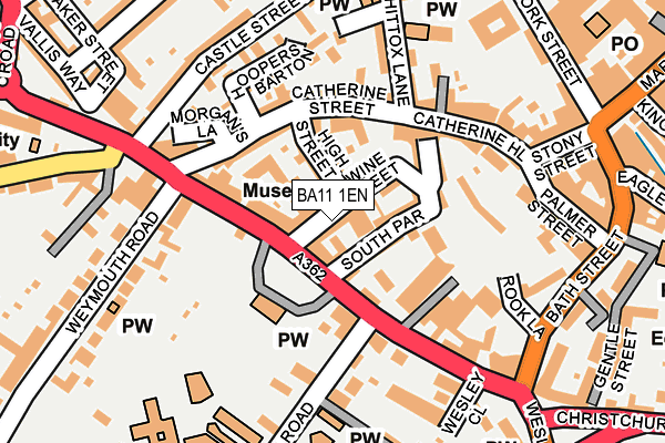 BA11 1EN map - OS OpenMap – Local (Ordnance Survey)