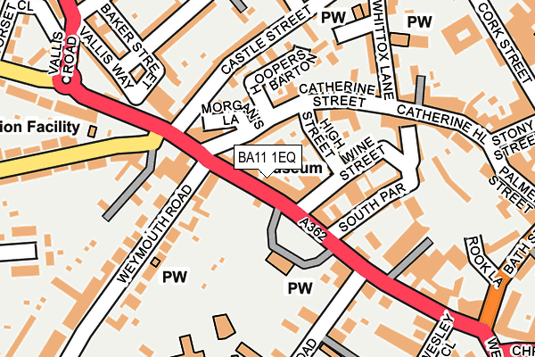 BA11 1EQ map - OS OpenMap – Local (Ordnance Survey)