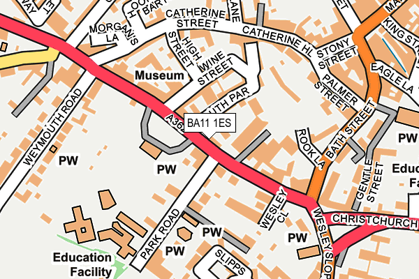 BA11 1ES map - OS OpenMap – Local (Ordnance Survey)
