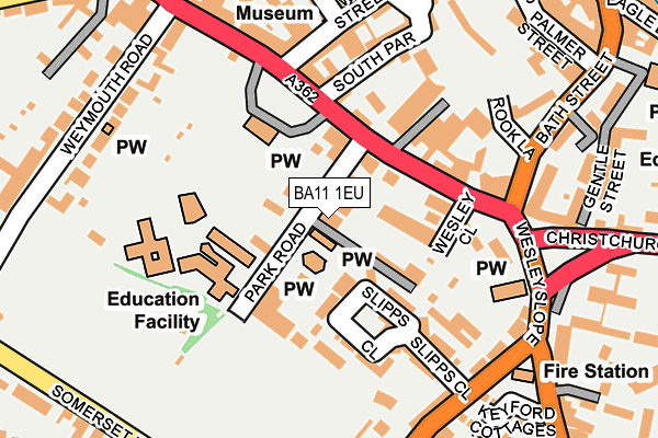 BA11 1EU map - OS OpenMap – Local (Ordnance Survey)