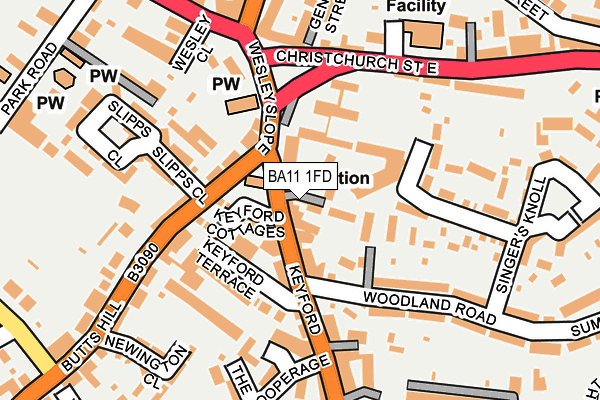 BA11 1FD map - OS OpenMap – Local (Ordnance Survey)