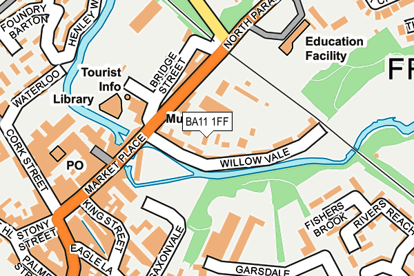 BA11 1FF map - OS OpenMap – Local (Ordnance Survey)