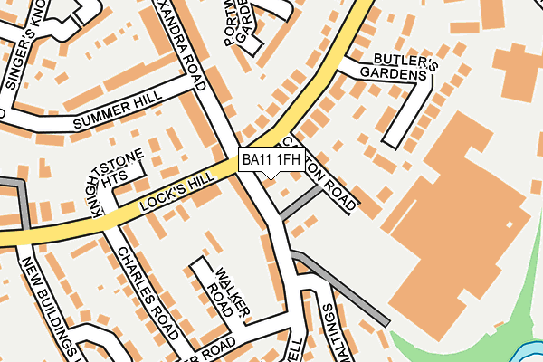 BA11 1FH map - OS OpenMap – Local (Ordnance Survey)