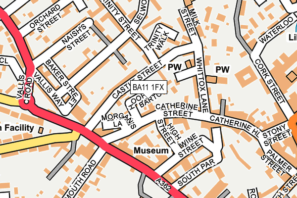 BA11 1FX map - OS OpenMap – Local (Ordnance Survey)