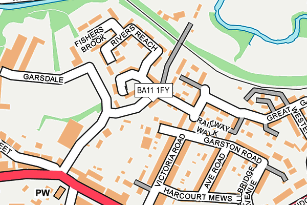 BA11 1FY map - OS OpenMap – Local (Ordnance Survey)