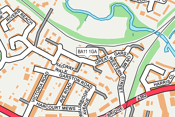 BA11 1GA map - OS OpenMap – Local (Ordnance Survey)