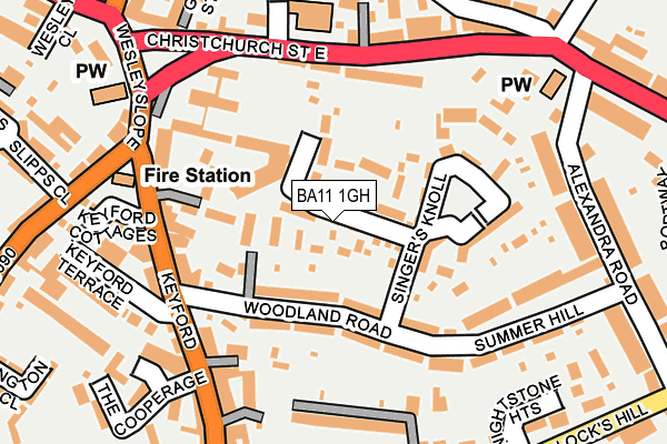 BA11 1GH map - OS OpenMap – Local (Ordnance Survey)