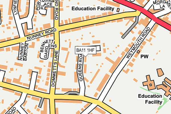 BA11 1HF map - OS OpenMap – Local (Ordnance Survey)