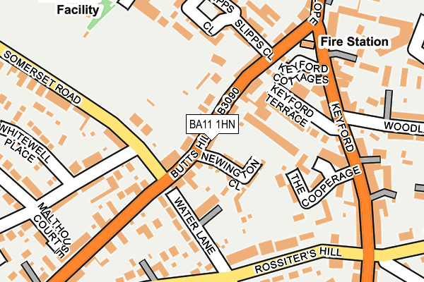 BA11 1HN map - OS OpenMap – Local (Ordnance Survey)