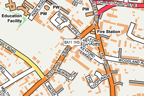 BA11 1HS map - OS OpenMap – Local (Ordnance Survey)