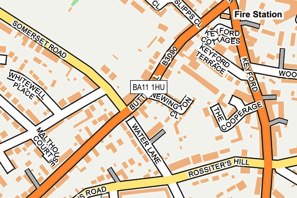 BA11 1HU map - OS OpenMap – Local (Ordnance Survey)