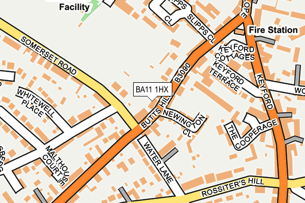 BA11 1HX map - OS OpenMap – Local (Ordnance Survey)