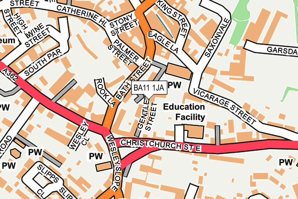 BA11 1JA map - OS OpenMap – Local (Ordnance Survey)