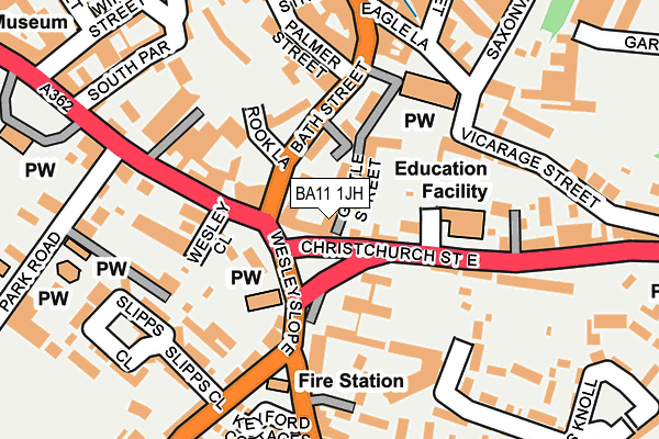 BA11 1JH map - OS OpenMap – Local (Ordnance Survey)