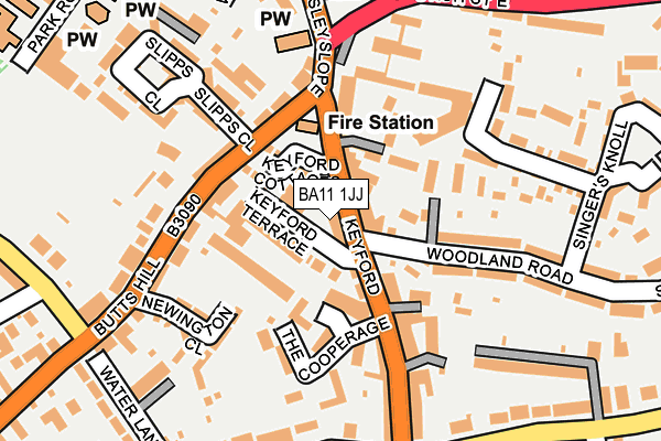 BA11 1JJ map - OS OpenMap – Local (Ordnance Survey)