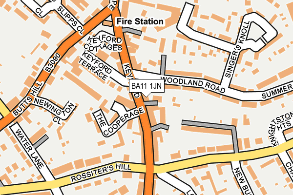 BA11 1JN map - OS OpenMap – Local (Ordnance Survey)