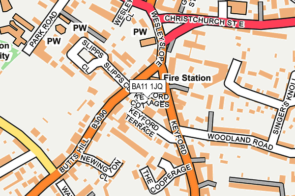 BA11 1JQ map - OS OpenMap – Local (Ordnance Survey)