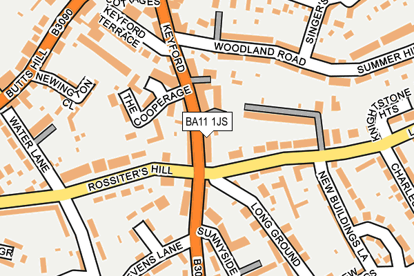 BA11 1JS map - OS OpenMap – Local (Ordnance Survey)