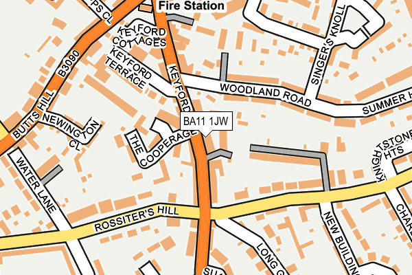 BA11 1JW map - OS OpenMap – Local (Ordnance Survey)