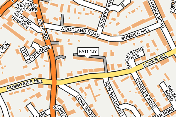 BA11 1JY map - OS OpenMap – Local (Ordnance Survey)