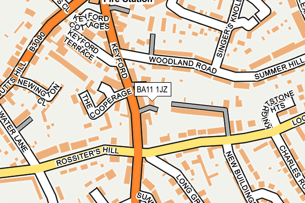 BA11 1JZ map - OS OpenMap – Local (Ordnance Survey)