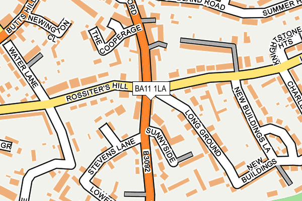 BA11 1LA map - OS OpenMap – Local (Ordnance Survey)