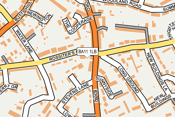 BA11 1LB map - OS OpenMap – Local (Ordnance Survey)