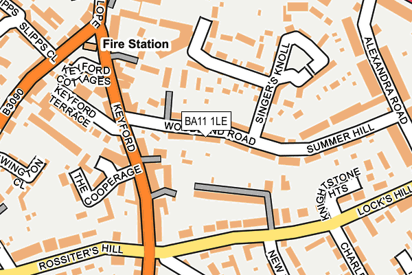 BA11 1LE map - OS OpenMap – Local (Ordnance Survey)