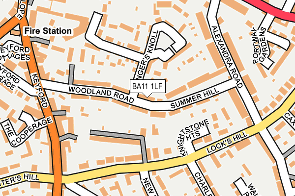 BA11 1LF map - OS OpenMap – Local (Ordnance Survey)