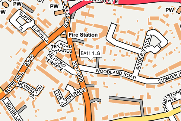 BA11 1LG map - OS OpenMap – Local (Ordnance Survey)