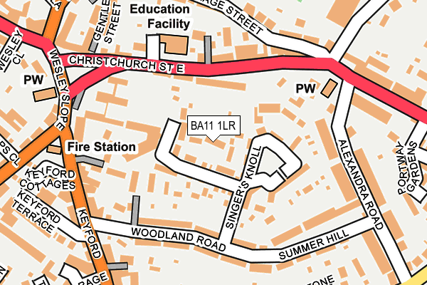 BA11 1LR map - OS OpenMap – Local (Ordnance Survey)