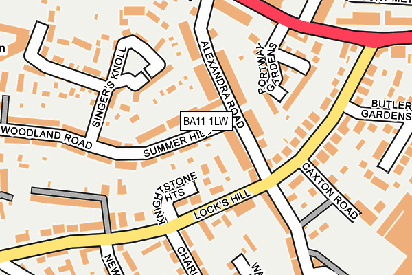 BA11 1LW map - OS OpenMap – Local (Ordnance Survey)