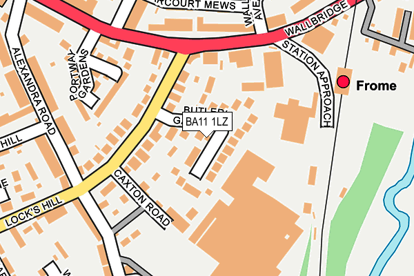 BA11 1LZ map - OS OpenMap – Local (Ordnance Survey)