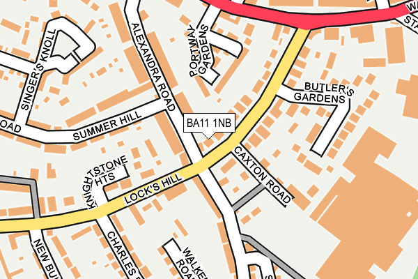 BA11 1NB map - OS OpenMap – Local (Ordnance Survey)