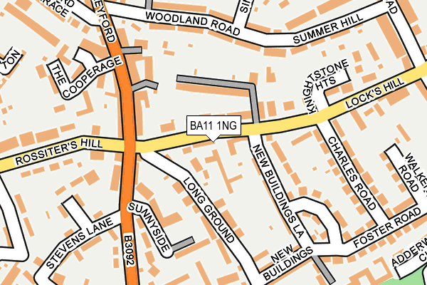 BA11 1NG map - OS OpenMap – Local (Ordnance Survey)