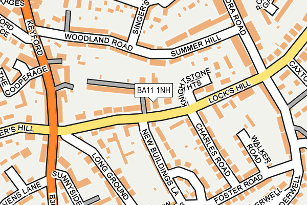 BA11 1NH map - OS OpenMap – Local (Ordnance Survey)