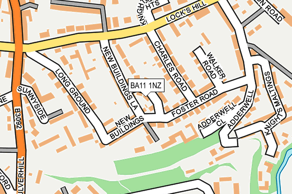 BA11 1NZ map - OS OpenMap – Local (Ordnance Survey)