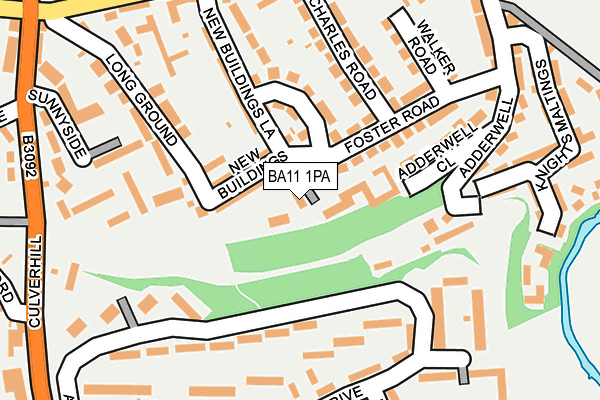 BA11 1PA map - OS OpenMap – Local (Ordnance Survey)