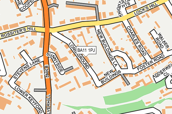 BA11 1PJ map - OS OpenMap – Local (Ordnance Survey)