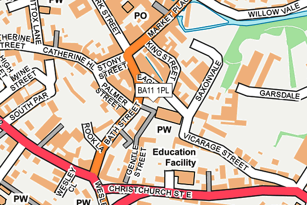 BA11 1PL map - OS OpenMap – Local (Ordnance Survey)