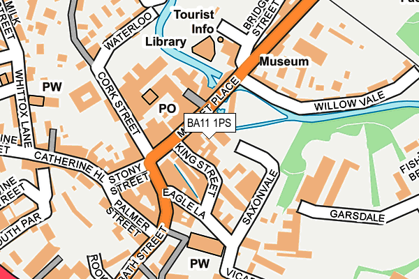 BA11 1PS map - OS OpenMap – Local (Ordnance Survey)