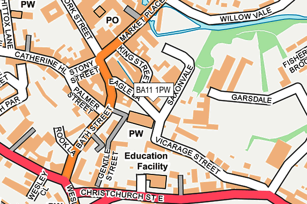 Map of THE PRACTICE FROME LTD at local scale