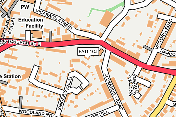 BA11 1QJ map - OS OpenMap – Local (Ordnance Survey)