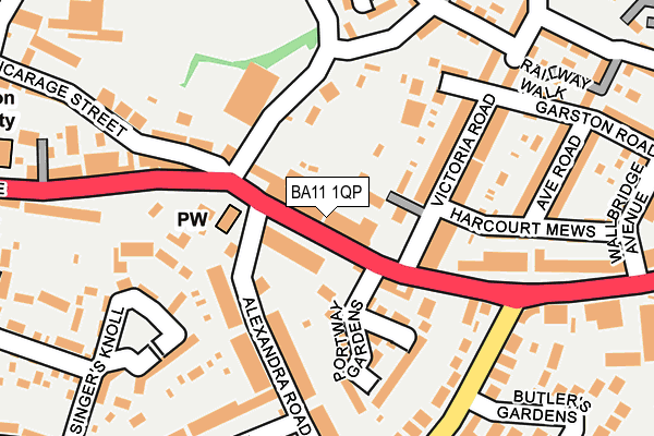 BA11 1QP map - OS OpenMap – Local (Ordnance Survey)