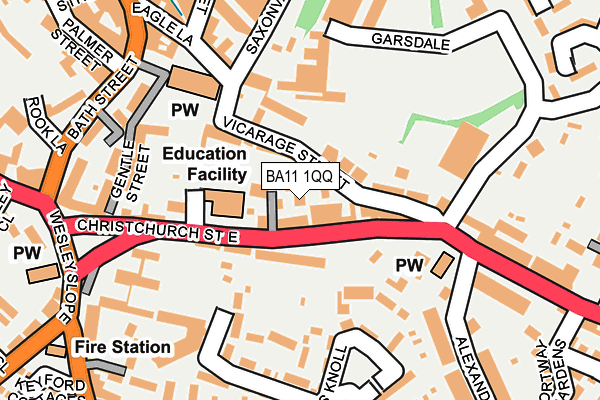 BA11 1QQ map - OS OpenMap – Local (Ordnance Survey)