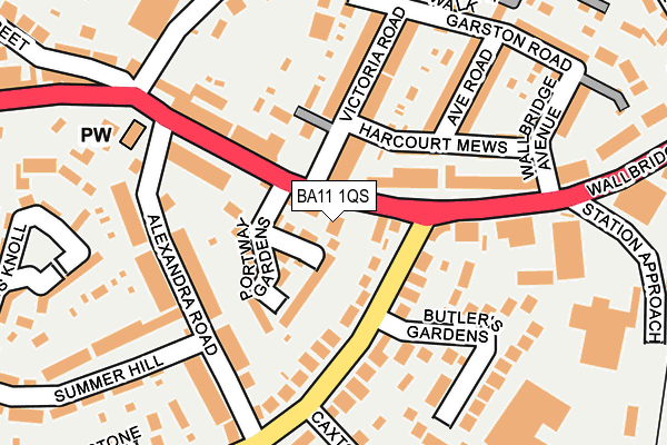 BA11 1QS map - OS OpenMap – Local (Ordnance Survey)