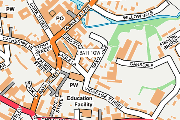 BA11 1QW map - OS OpenMap – Local (Ordnance Survey)