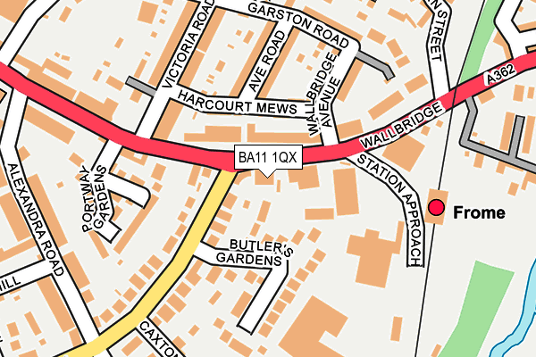 BA11 1QX map - OS OpenMap – Local (Ordnance Survey)