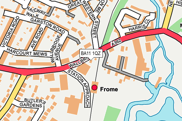 BA11 1QZ map - OS OpenMap – Local (Ordnance Survey)